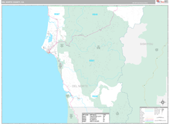 Del Norte County, CA Digital Map Premium Style